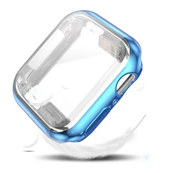 Защитная пленка для экрана для Apple Watch Case 49 мм, 45 мм, 41 мм, 44 мм, 40 мм, 42 мм, 38 мм, чехол-бампер из ТПУ, аксессуары Iwatch Series 9, 8, 7 SE, 6, 3 Series 7 8 9 45MM прозрачный