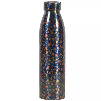 Медная бутылка с мелким цветочным узором (1 л), Copper Bottle with Small Flowers, произв. MYINDIA