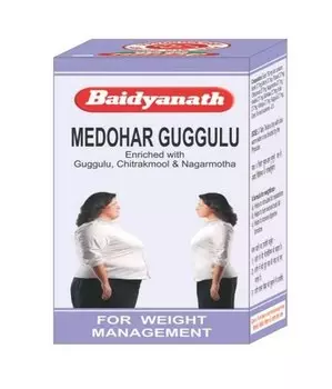 Медохар Гуггул (120 таб, 700 мг), Medohar Guggulu, произв. Baidyanath