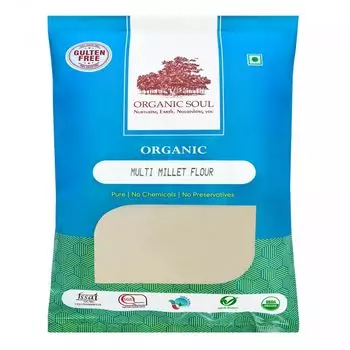 Мука из органических разных сортов проса (1 кг), Organic Multi Millet Flour, произв. Organic Soul