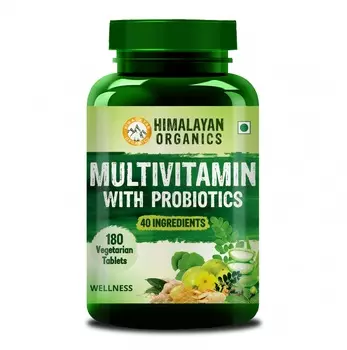 Мультивитамины с пробиотиками (180 таб), Multivitamin with probiotics, произв. Himalayan Organics
