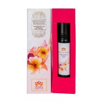 Масло-роллер для медитации (8 мл), Meditation Therapeutic Essential Oil Roller Bottle, произв. Vrindaam