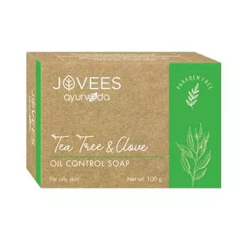 Мыло с Чайным деревом и маслом Гвоздики: для жирной кожи (100 г), Tea Tree & Clove Oil Control Soap, произв. Jovees