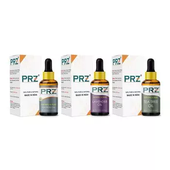 Набор эфирных масел: Чайная роза, Лаванда, Чайное дерево (3 шт), Essential Oils: Tea Rose, Lavender, Tea Tree Set of 3, произв. PRZ Herbals Care