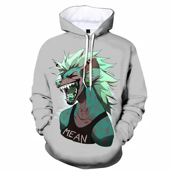 Зимний рисунок животного Beast 3D Printed Hip Hop Hoodie Мужская женская уличная толстовка с капюшоном для мальчиков и девочек Куртки для подростков S