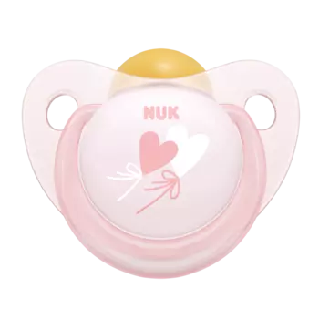 NUK Пустышка 0-6 мес. латексная ортодонтическая, шарик