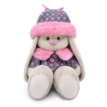 Мягкая игрушка BUDI BASA SidS-280 Зайка Ми в пальто и шапке 18см