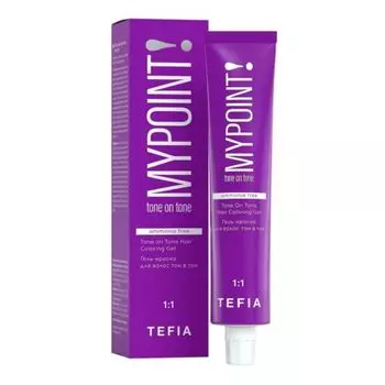 Tefia Mypoint - Гель-краска для волос тон в тон 7.17 блондин пепельно-фиолетовый 60 мл