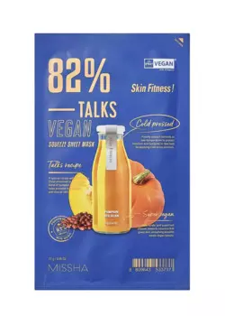 Тканевая увлажняющая маска для лица Talks Vegan Squeeze Skin Fitness, 27 г