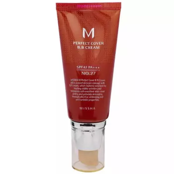 Тональный крем M Perfect Cover BB Cream SPF42/PA+++ № 27 Honey Beige, 50 мл