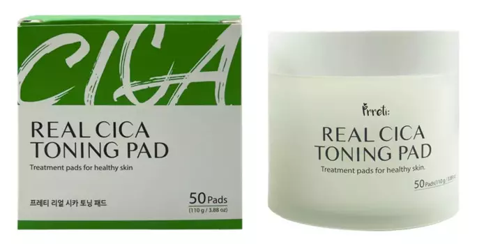 Тонизирующие подушечки Real Cica, 110 г, 50 шт