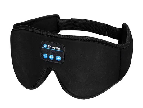 3D беспроводная маска для сна Bluetooth 5.0 с бинауральным стереозвуком и блокировкой света темно-синий