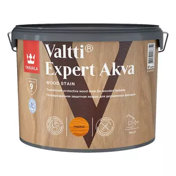 Антисептик Tikkurila/Tikkivala Valtti Expert Akva декоративный для дерева рябина 9 л