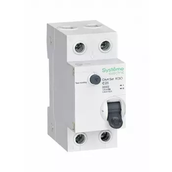 Автомат дифференциальный Systeme Electric City9 Set 25А 1P+N тип A 10 мА 4,5 кА (C9D51625)