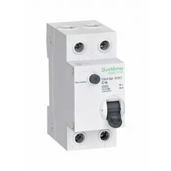 Автомат дифференциальный Systeme Electric City9 Set 16А 1P+N тип A 30 мА 4,5 кА (C9D55616)