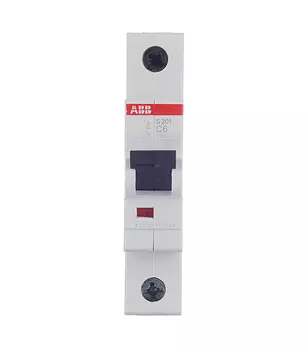 Автоматический выключатель модульный ABB S201 1P 6А тип C 6 кА 220 В (2CDS251001R0064)