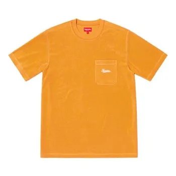 Футболка ss19 terry pocket tee short sleeve orange Supreme, оранжевый