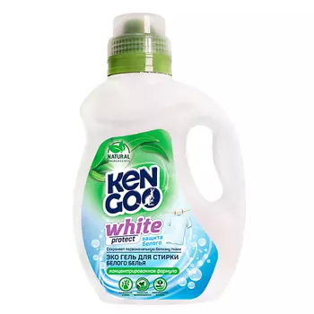 KENGOO Эко Гель концентрат для стирки белого белья Natural White Protect
