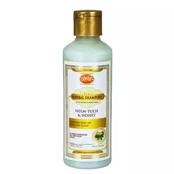 KHADI Антибактериальный шампунь для волос Ним, Тулси и Мед с кондиционером