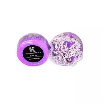KHOMEY COSMETICS Мыло твердое с люфой с ароматом винограда Изабелла и маслом миндаля 80.0