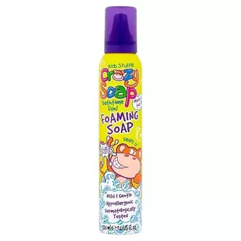 KIDS STUFF Мусс-пена для детских забав и купания в ванной белая Crasy Soap Foaming Soap