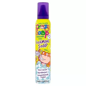 KIDS STUFF Мусс-пена для детских забав и купания в ванной белая Crasy Soap Foaming Soap