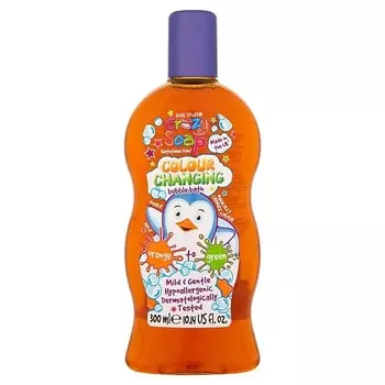 KIDS STUFF Волшебная пена для ванны, меняющая цвет из оранжевого в зеленый Crazy Soap Bubble Bath