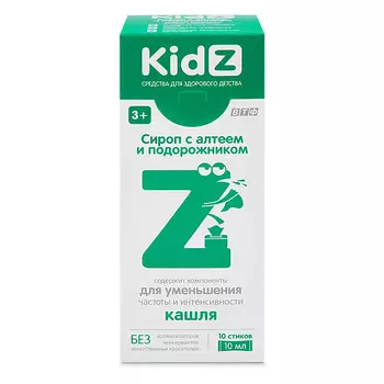 KIDZ Сироп для детей с алтеем и подорожником