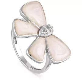 Кольцо из серебра с фианитом swarovski и эмалью 11-113-8121