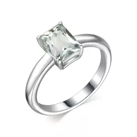 Кольцо из серебра с горным хрусталем 01-1989/00ГХ-00