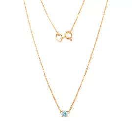 Колье из красного золота с фианитом swarovski 40-1828-11-65
