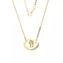 Колье из серебра с фианитами с позолотой И5-1267-27-01
