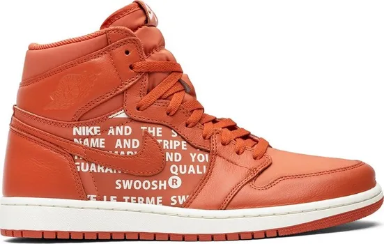 Кроссовки Air Jordan 1 Retro High OG Vintage Coral, оранжевый