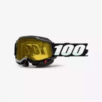 Веломаска 100% Accuri 2 Snowmobile Goggle, Black/Yellow Vented Dual Lens, 50223-608-01