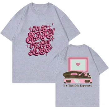 Футболка с надписью «Album Espresso That s That Me» 2024 года Футболка с принтом Сабрины Карпентер для фанатов Футболка с коротким рукавом из хлопка унисекс/унисекс L