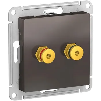 Акустическая розетка двойная (мокко) Systeme Electric AtlasDesign ATN000687