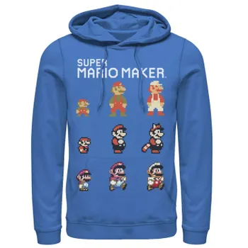 Мужская толстовка с капюшоном Nintendo Mario Character Evolution Licensed Character