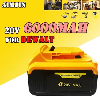 20 в 6000 мАч для замены аккумулятора Dewalt DCB606 DCB609 DCB205 DCB206 DCB209 DCB182, аккумуляторная батарея для электроинструмента