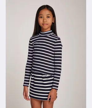 Блузка Tommy Hilfiger Slim Fit, синий / белый