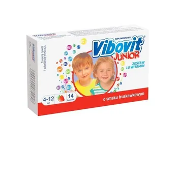 Vibovit Юниор, БАД, со вкусом клубники, 14 пакетиков
