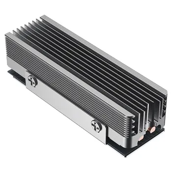 SSD-V3 2280 M.2 Твердотельный накопитель с двумя тепловыми трубками Полностью алюминиевый жилет с решеткой NVMe Высокоэффективный радиатор Игровые аксессуары чёрный
