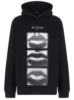 Худи хлопковое BALMAIN