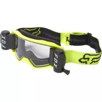 Очки велосипедные Fox Vue Stray Roll Off Goggle, Black/Yellow, 25829-019-OS