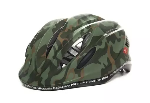 Шлем велосипедный Mizumi K-800, детский, Camouflage Mat Green (Размер: S (52-58 см))