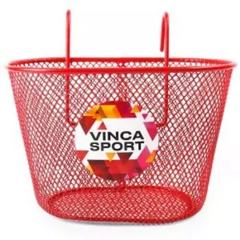Велокорзина Vinca Sport, на самокат или детский велосипед стальная, 240x150x150мм, красная, P 09 red New