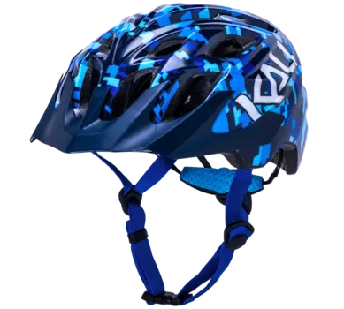 Шлем велосипедный подростковый KALI CHAKRA YOUTH, KIDS, CF, 21 отверстие, Pixel Blu
