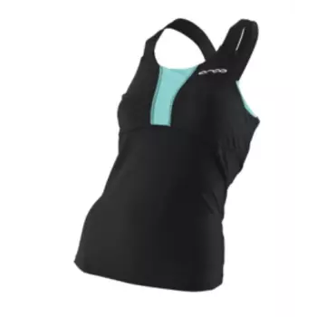 Веломайка для триатлона Orca Core Support Singlet женский, цвет: черно-голубой, AVC9