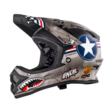 Шлем велосипедный подростковый O´Neal Backflip RL2 Youth Evo Wingman, метал-белый