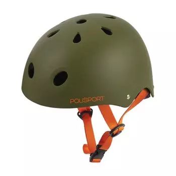 Шлем велосипедный подростковый Polisport Urban radical tag, green matte/orange (Размер: 53/55)