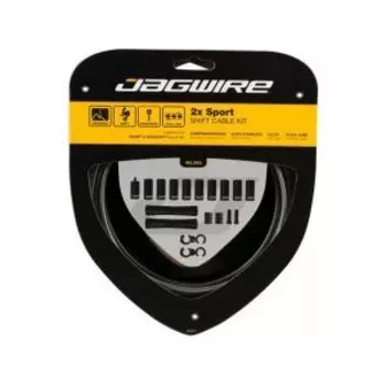 Велосипедный набор рубашек и тросиков переключения JAGWIRE Sport Shift Kit 2X, ледяной серый, UCK312